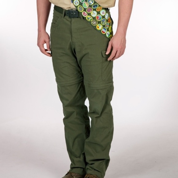 Boy Scouts of America Green Switchback Uniform Convertible Pants Shorts - Picture 1 of 5